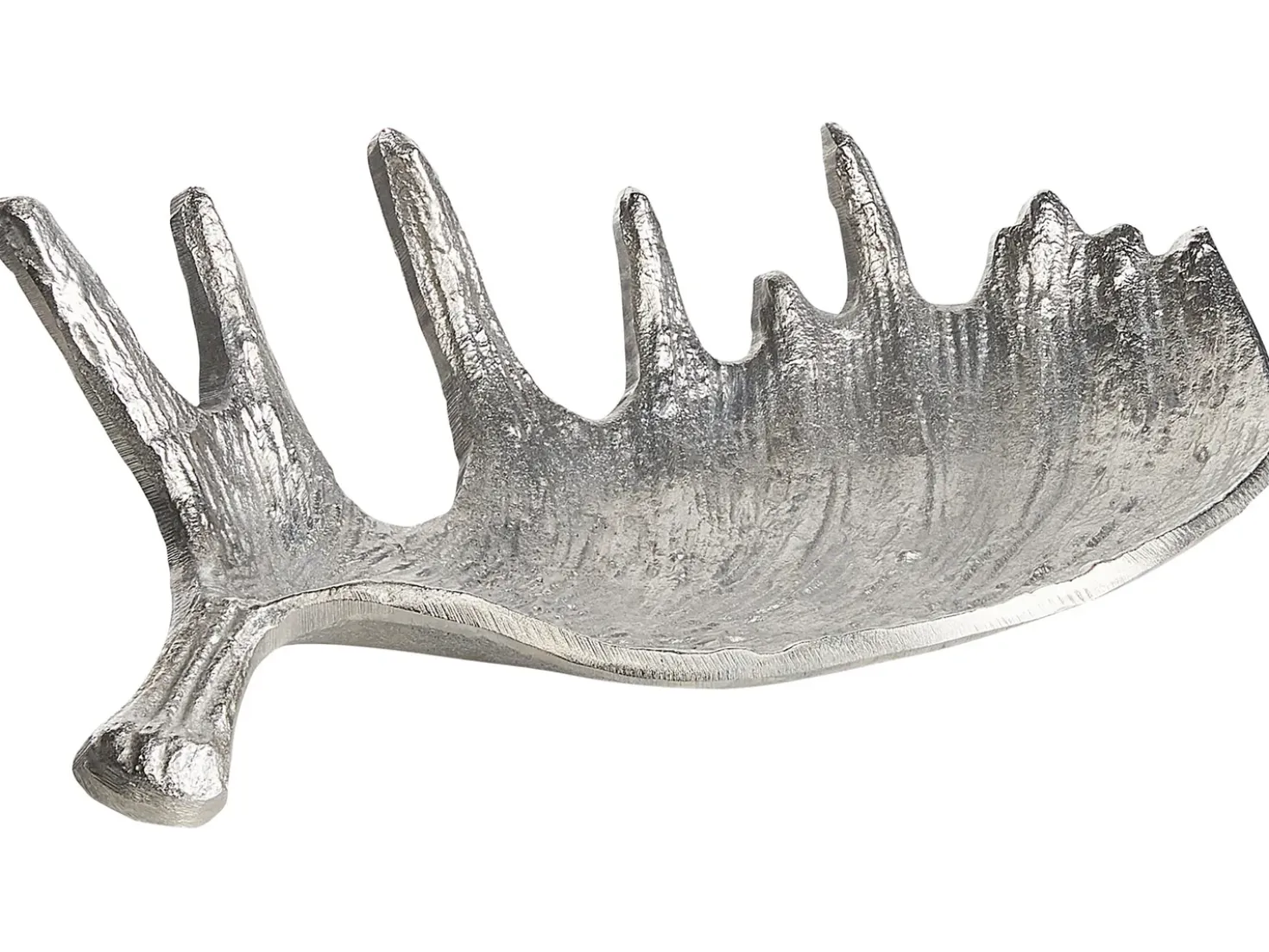 Piatto decorativo Corna d'alce CARTHAGE Metallo Argento
