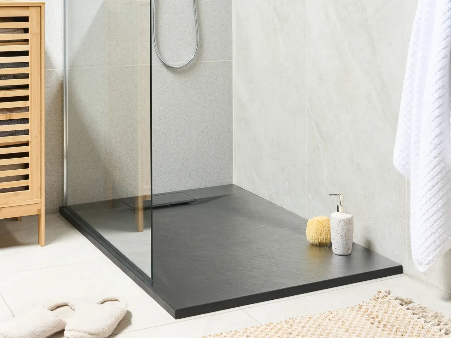 Piatto doccia AZZURRO 80 x 120 x 3 cm Nero