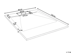 Piatto doccia AZZURRO 80 x 120 x 3 cm Nero