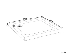 Piatto doccia ESTELI 90 x 90 x 7 cm Bianco