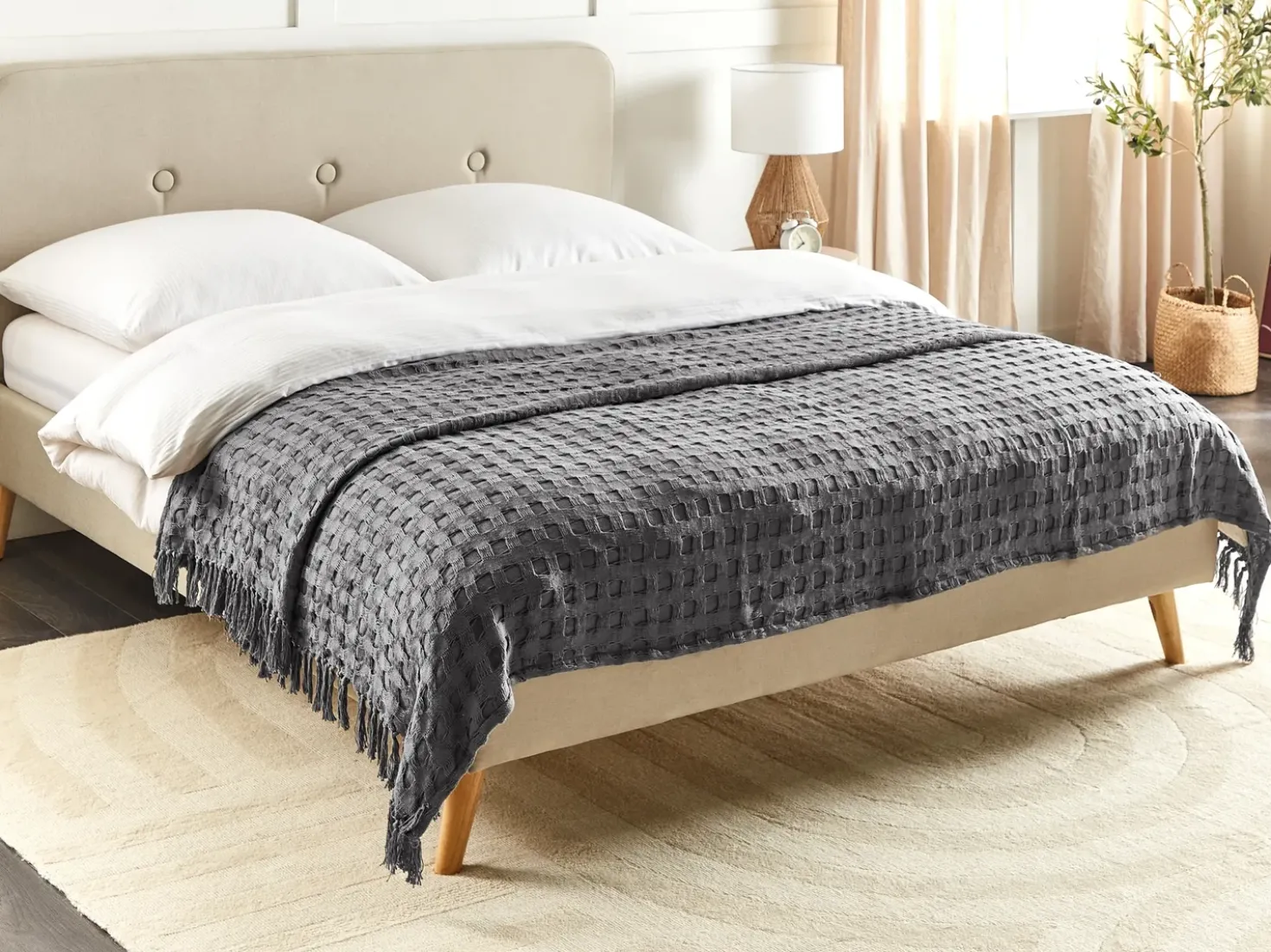 Piumone BERE Cotone 200 x 220 cm Grigio scuro