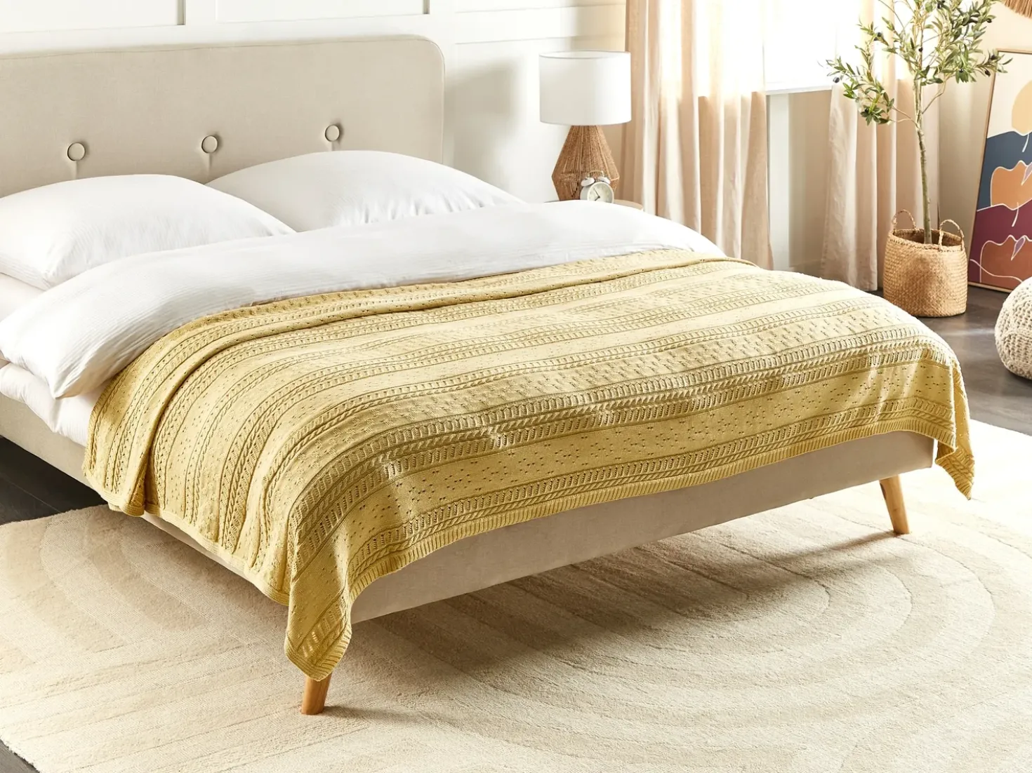 Piumone DAULET Cotone 150 x 200 cm Giallo