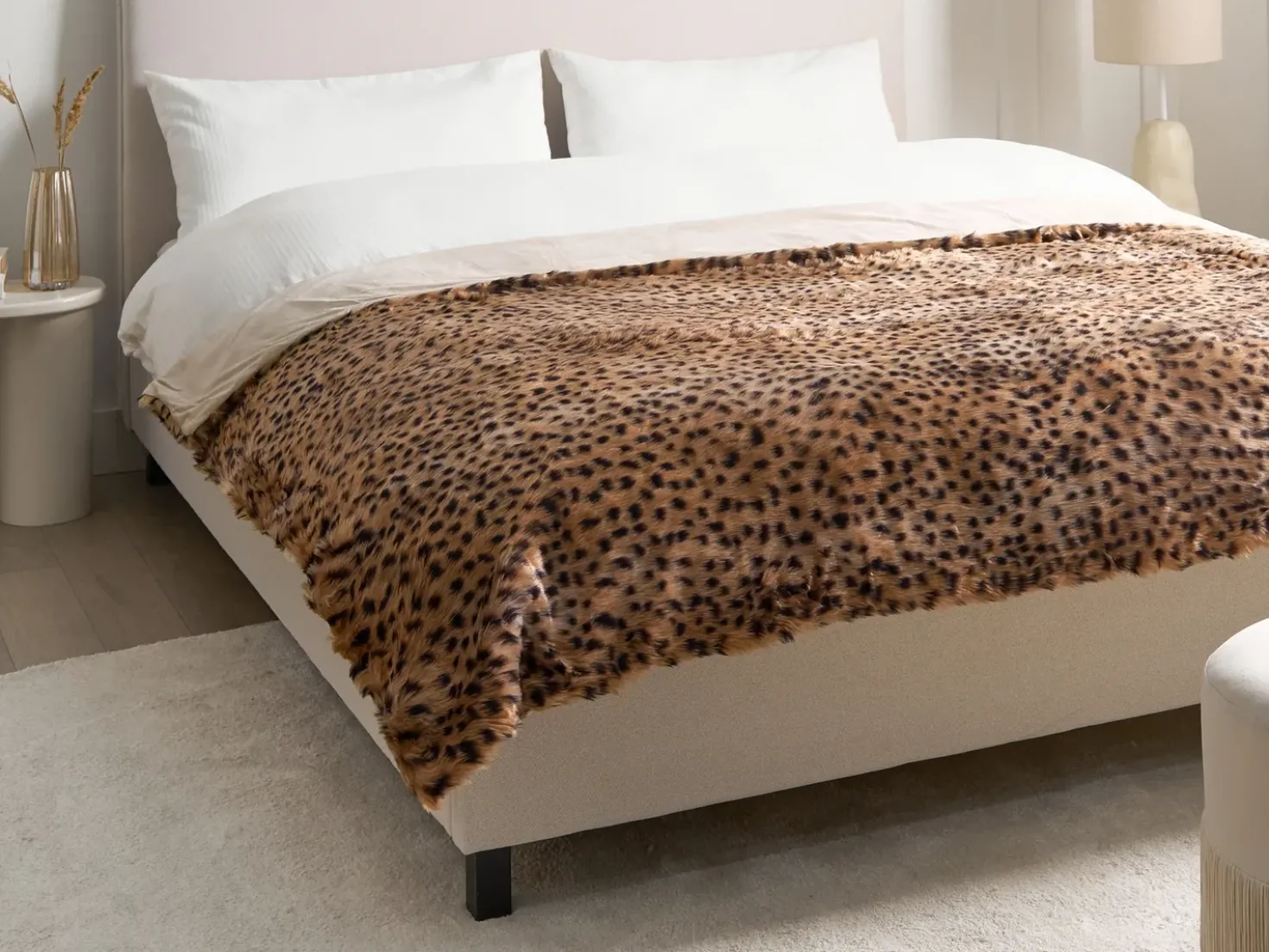 Piumone KUDELI Finta pelliccia 150 x 200 cm Marrone