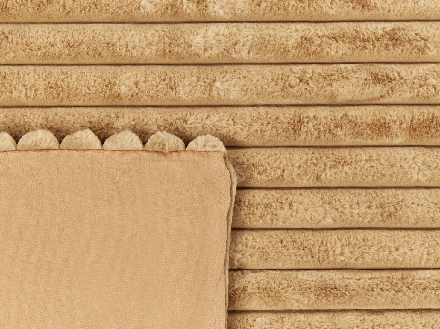 Piumone RAKYA Finta pelliccia 200 x 220 cm Marrone chiaro