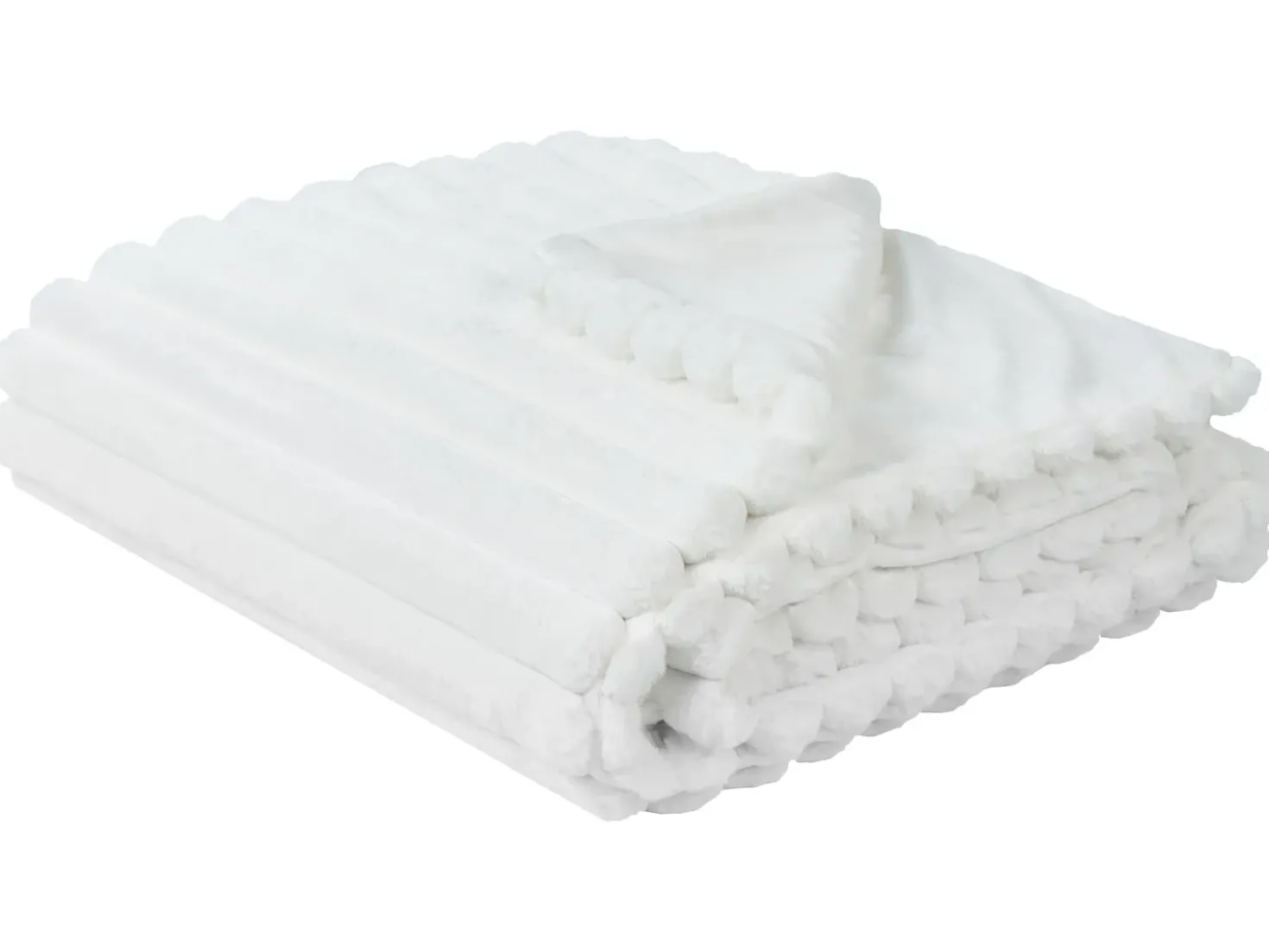 Piumone RAKYA Finta pelliccia 150 x 200 cm Bianco