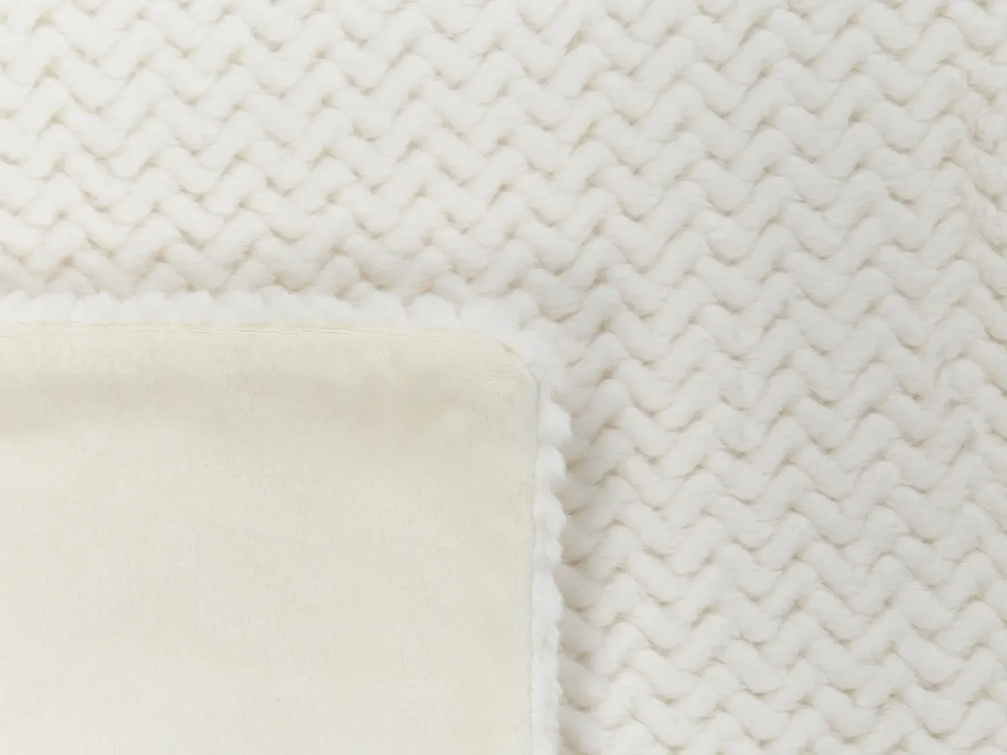 Piumone SURMI Finta pelliccia 150 x 200 cm Bianco sporco