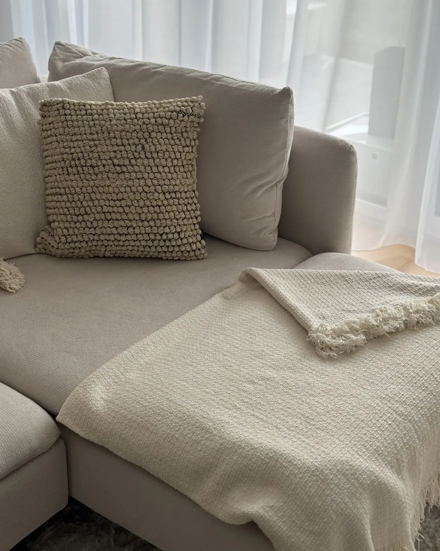 Piumone YERBENT Cotone 220 x 240 cm Bianco sporco
