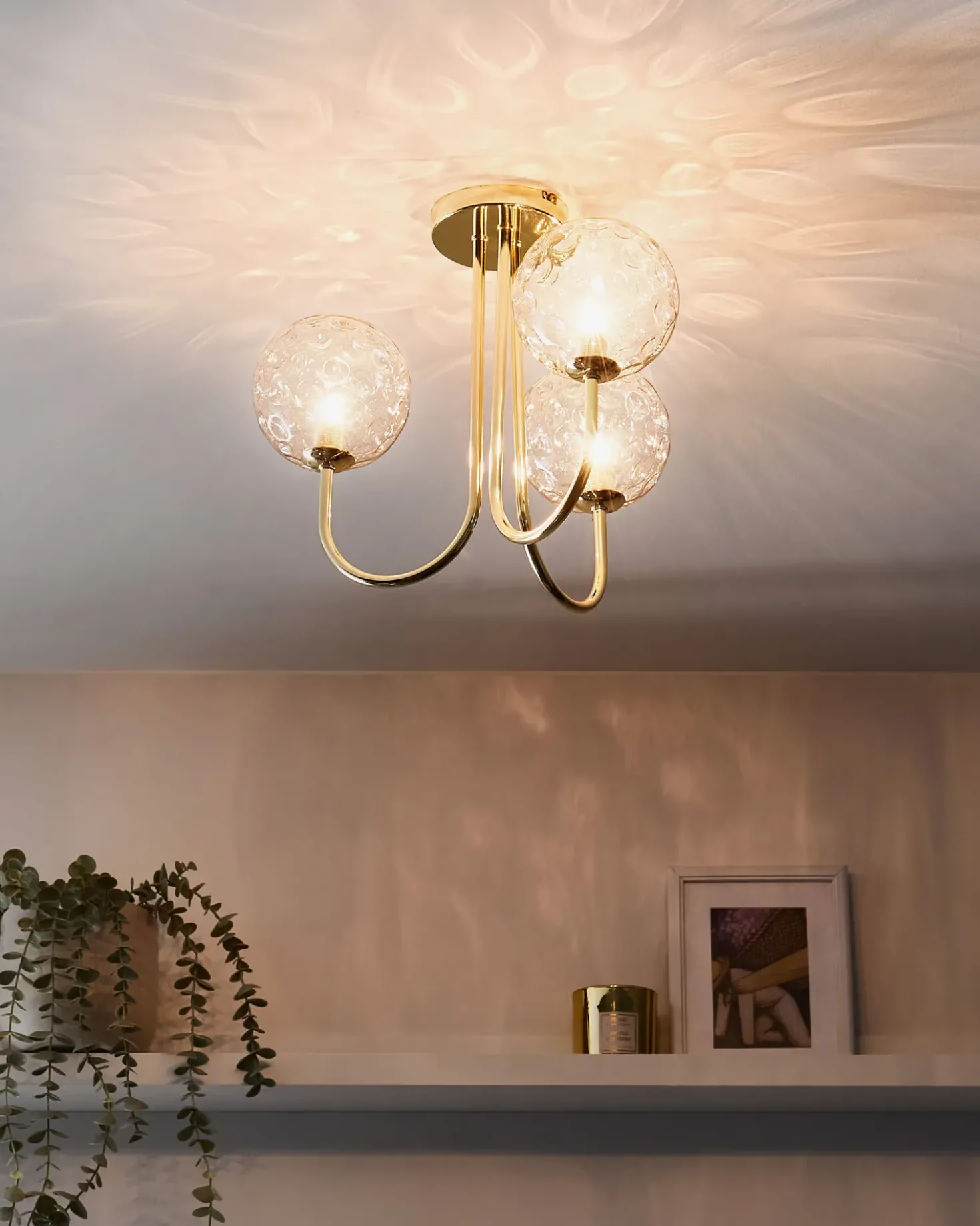 Plafoniera ANADYR Vetro Beige