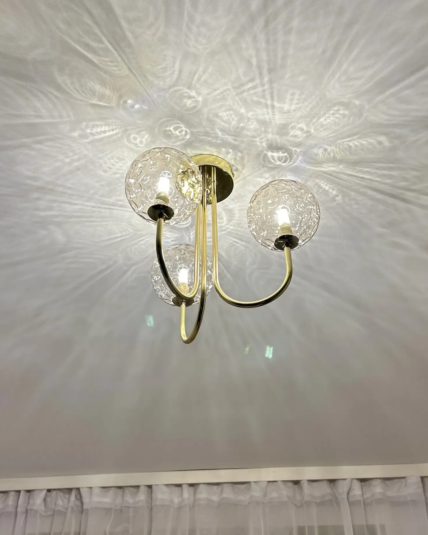 Plafoniera ANADYR Vetro Beige