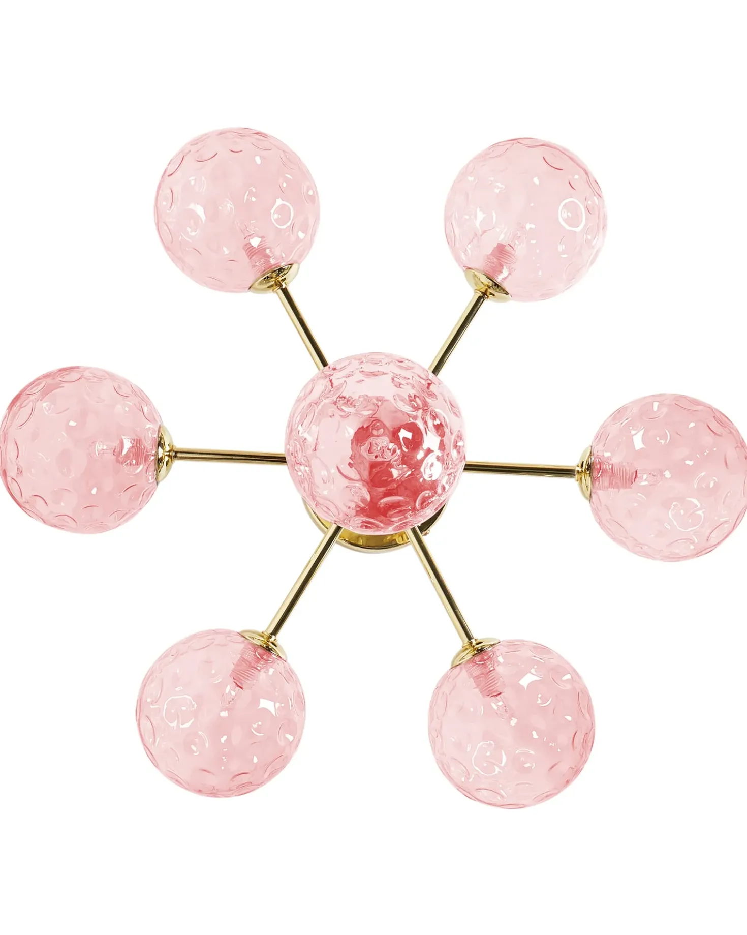 Plafoniera ANADYR Vetro Rosa