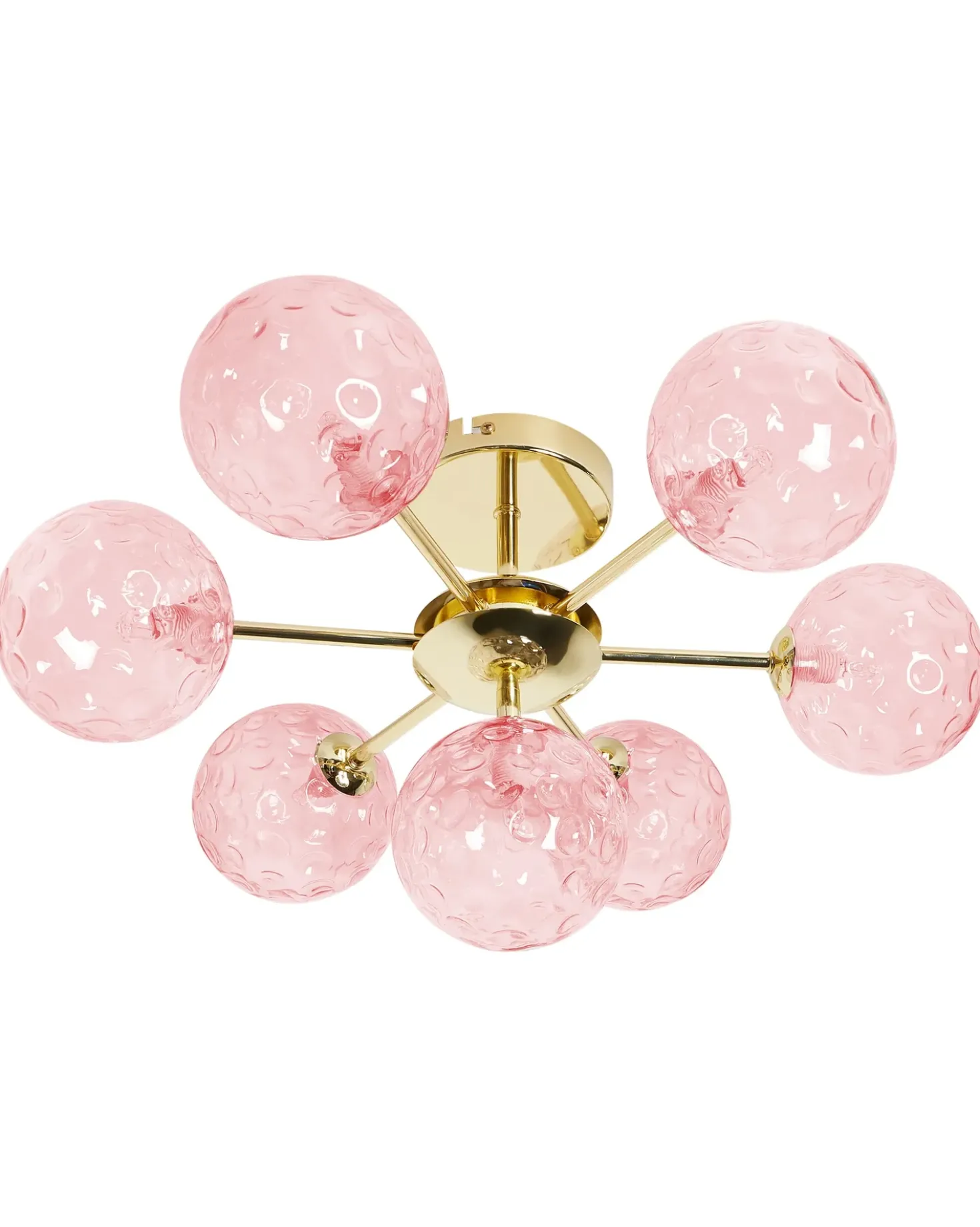 Plafoniera ANADYR Vetro Rosa