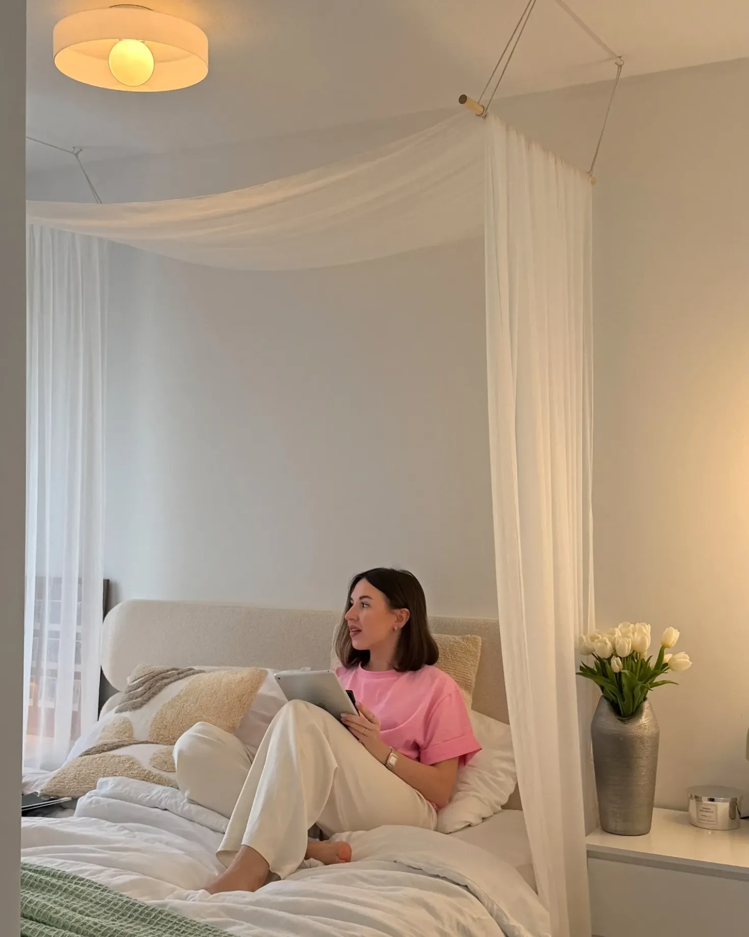 Plafoniera LUGUSE Vetro Bianco