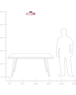 Plafoniera LUGUSE Vetro Rosa