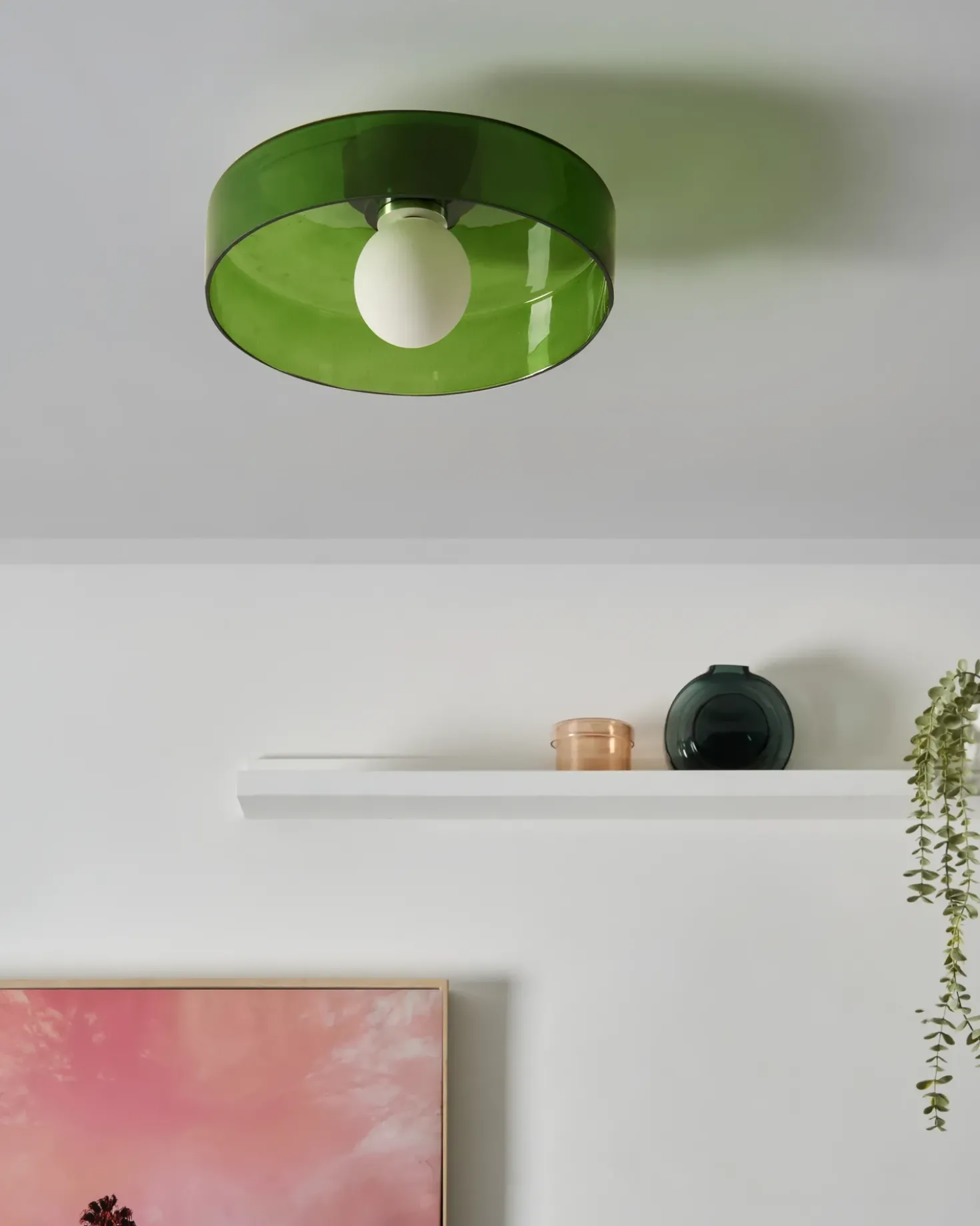 Plafoniera LUGUSE Vetro Verde