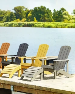 Poggiapiedi da giardino ADIRONDACK Turchese