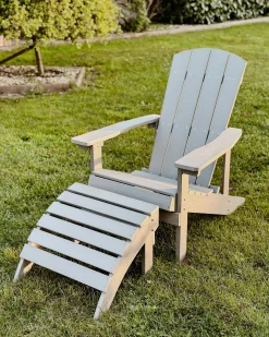 Poggiapiedi da giardino ADIRONDACK Grigio chiaro