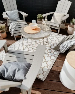 Poggiapiedi da giardino ADIRONDACK Grigio chiaro