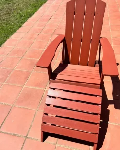 Poggiapiedi da giardino ADIRONDACK Rosso