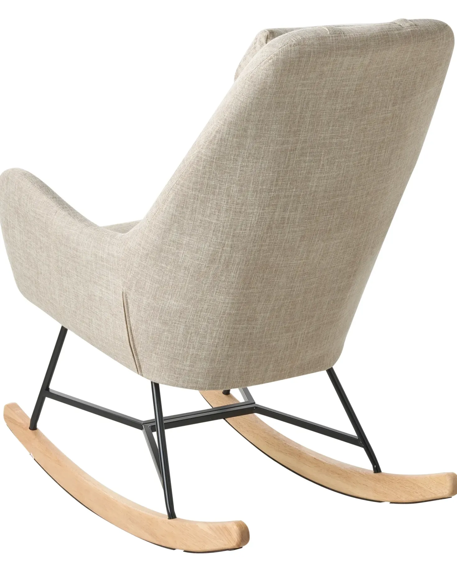 Poltrona a dondolo ARRIE Tessuto Beige chiaro