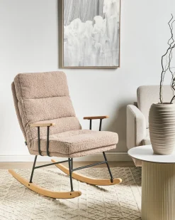 Poltrona a dondolo ESKELIN Bouclé Beige
