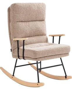 Poltrona a dondolo ESKELIN Bouclé Beige