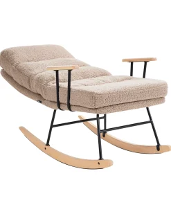 Poltrona a dondolo ESKELIN Bouclé Beige