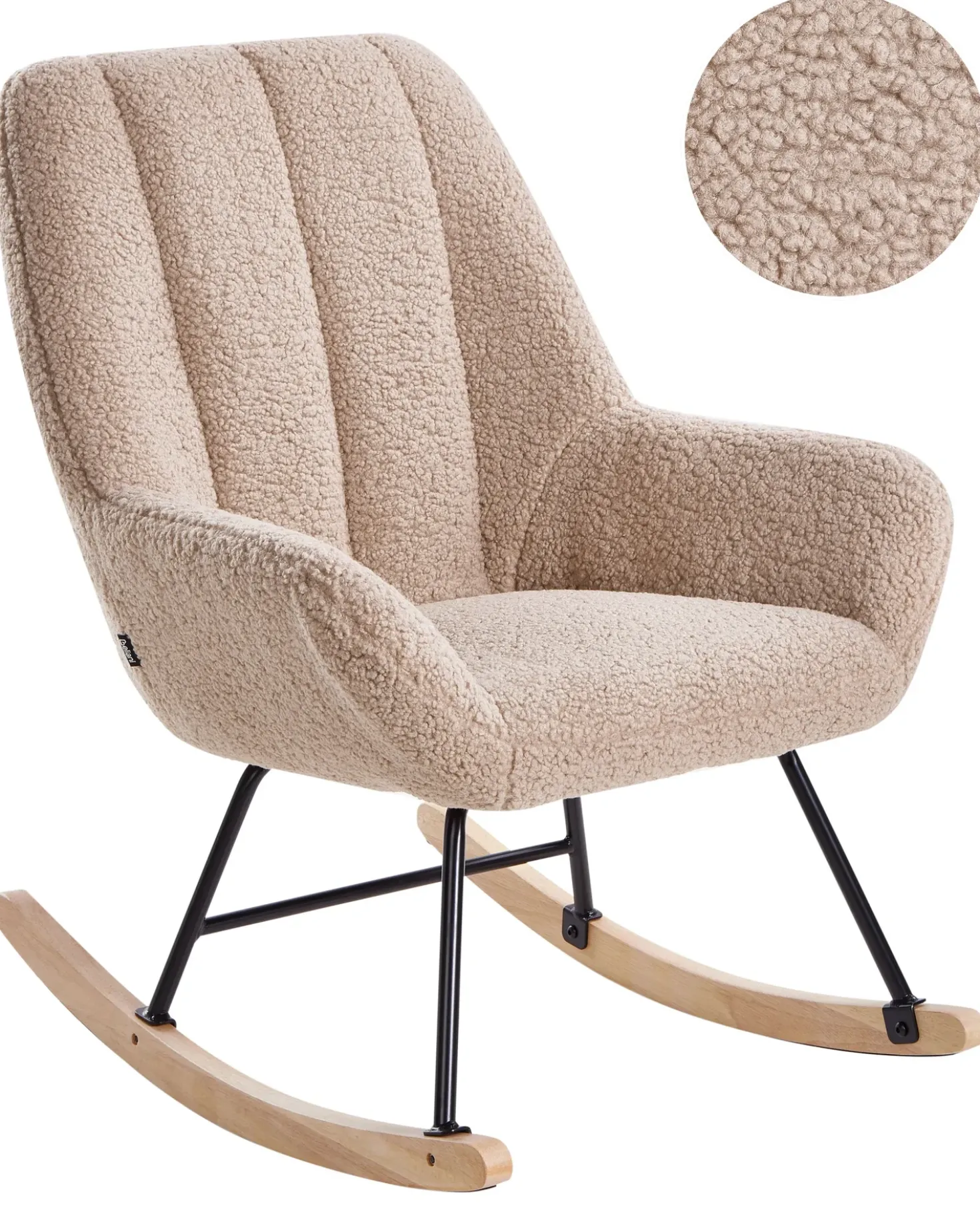 Poltrona a dondolo KINNO Bouclé Beige