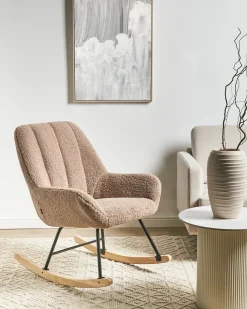 Poltrona a dondolo KINNO Bouclé Beige