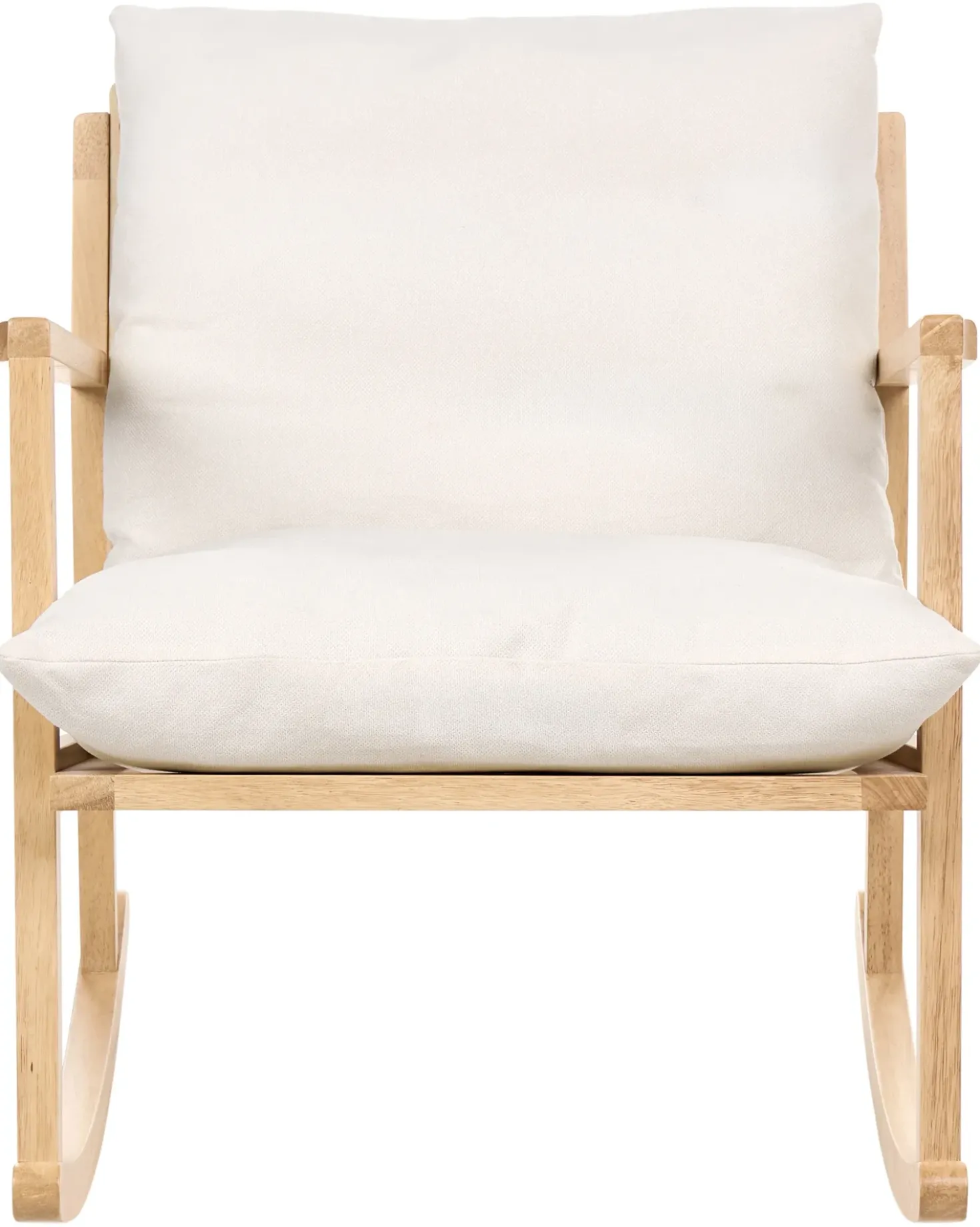 Poltrona a dondolo KJEVIK Legno Marrone chiaro/Beige chiaro