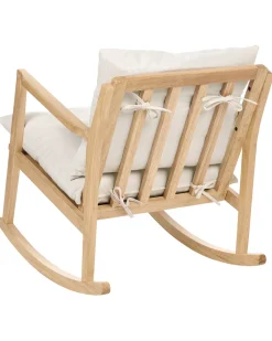 Poltrona a dondolo KJEVIK Legno Marrone chiaro/Beige chiaro