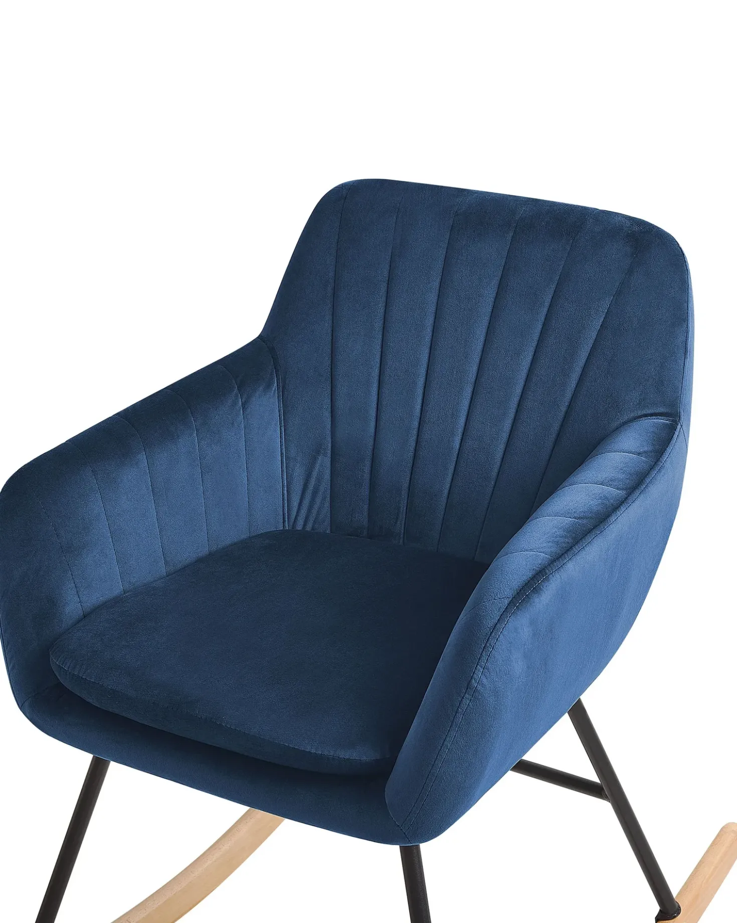 Poltrona a dondolo LIARUM Velluto Blu marino