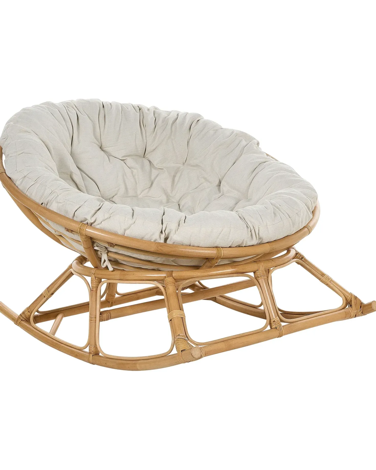 Poltrona a dondolo ORVIETO Rattan Naturale