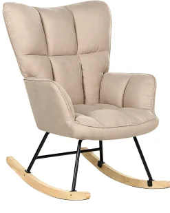 Poltrona a dondolo OULU Tessuto Beige