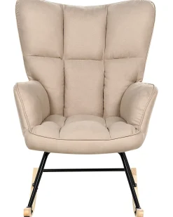 Poltrona a dondolo OULU Tessuto Beige