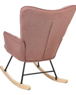 Poltrona a dondolo OULU Tessuto Rosa