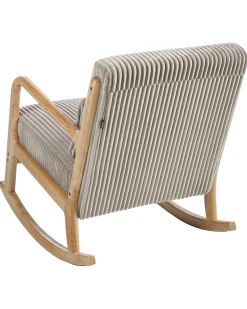 Poltrona a dondolo SORSELE Velluto a coste Beige