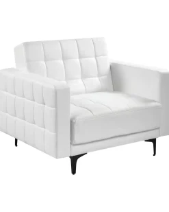 Poltrona ABERDEEN Pelle sintetica Bianco