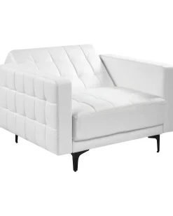 Poltrona ABERDEEN Pelle sintetica Bianco