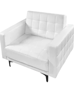 Poltrona ABERDEEN Pelle sintetica Bianco