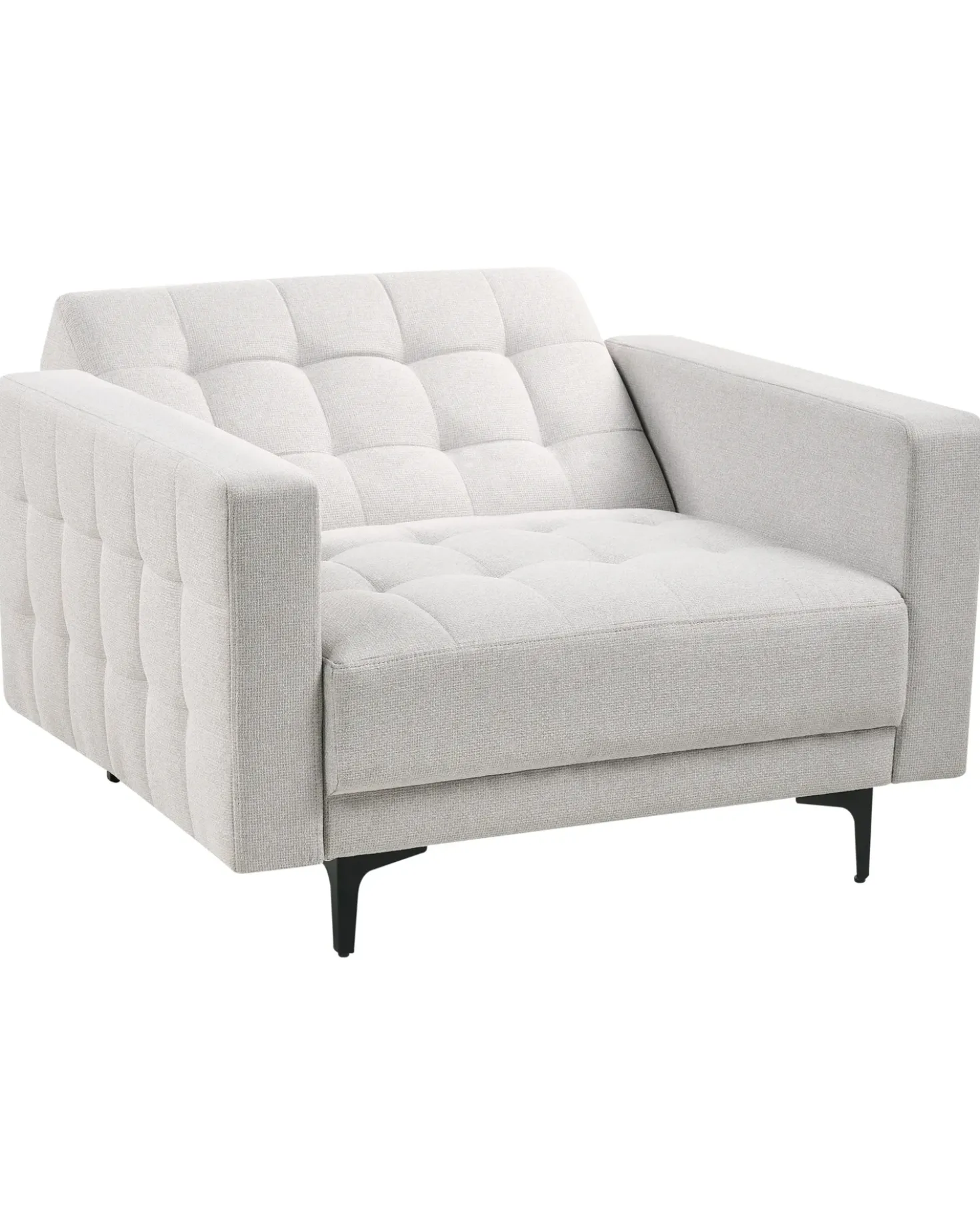 Poltrona ABERDEEN Tessuto Grigio chiaro