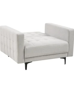 Poltrona ABERDEEN Tessuto Grigio chiaro