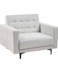 Poltrona ABERDEEN Tessuto Grigio chiaro