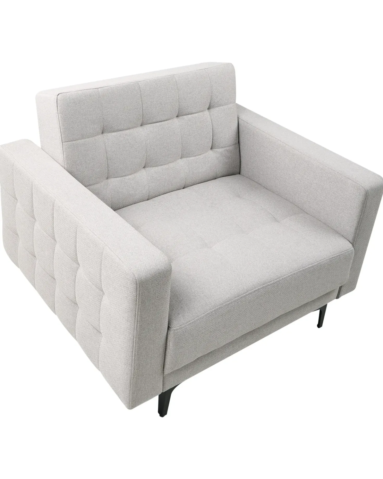 Poltrona ABERDEEN Tessuto Grigio chiaro