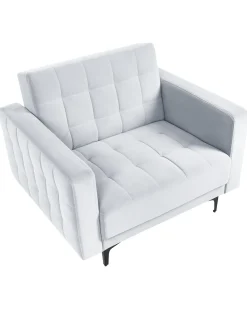 Poltrona ABERDEEN Velluto Grigio chiaro