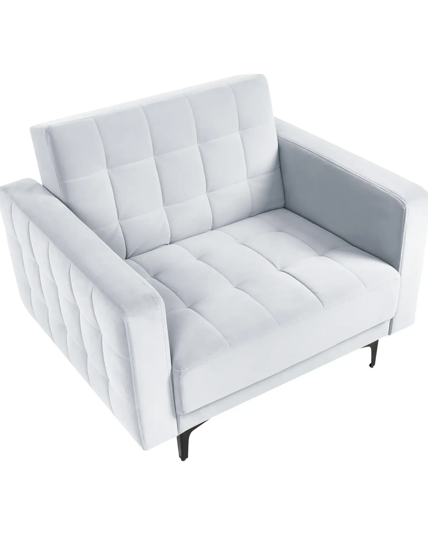 Poltrona ABERDEEN Velluto Grigio chiaro