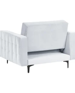 Poltrona ABERDEEN Velluto Grigio chiaro