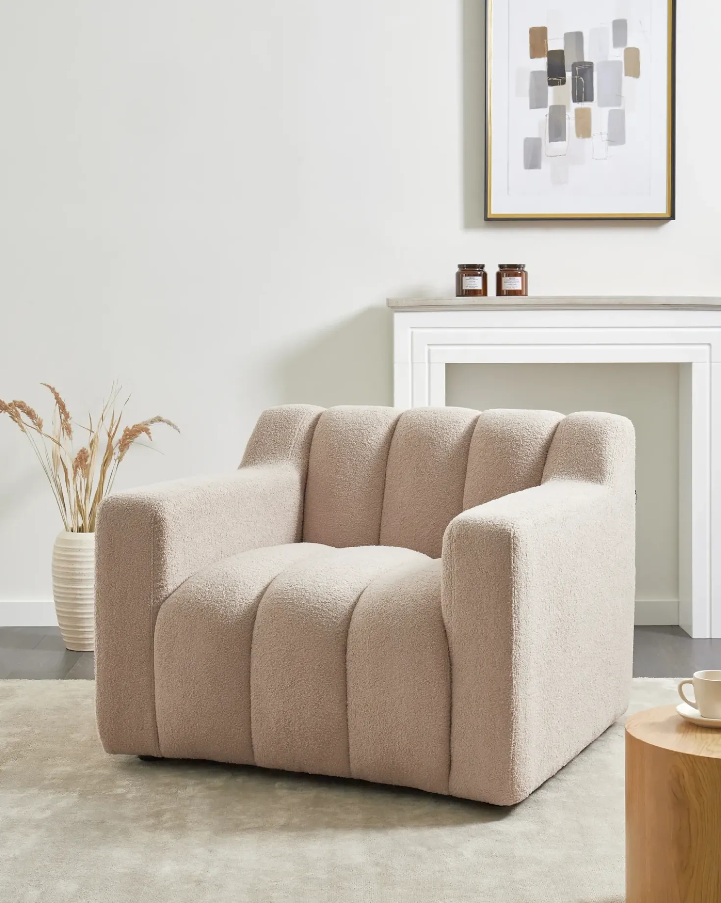 Poltrona AGERUP Bouclé Beige