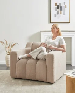 Poltrona AGERUP Bouclé Beige