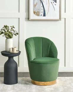 Poltrona ALBY Velluto Verde scuro