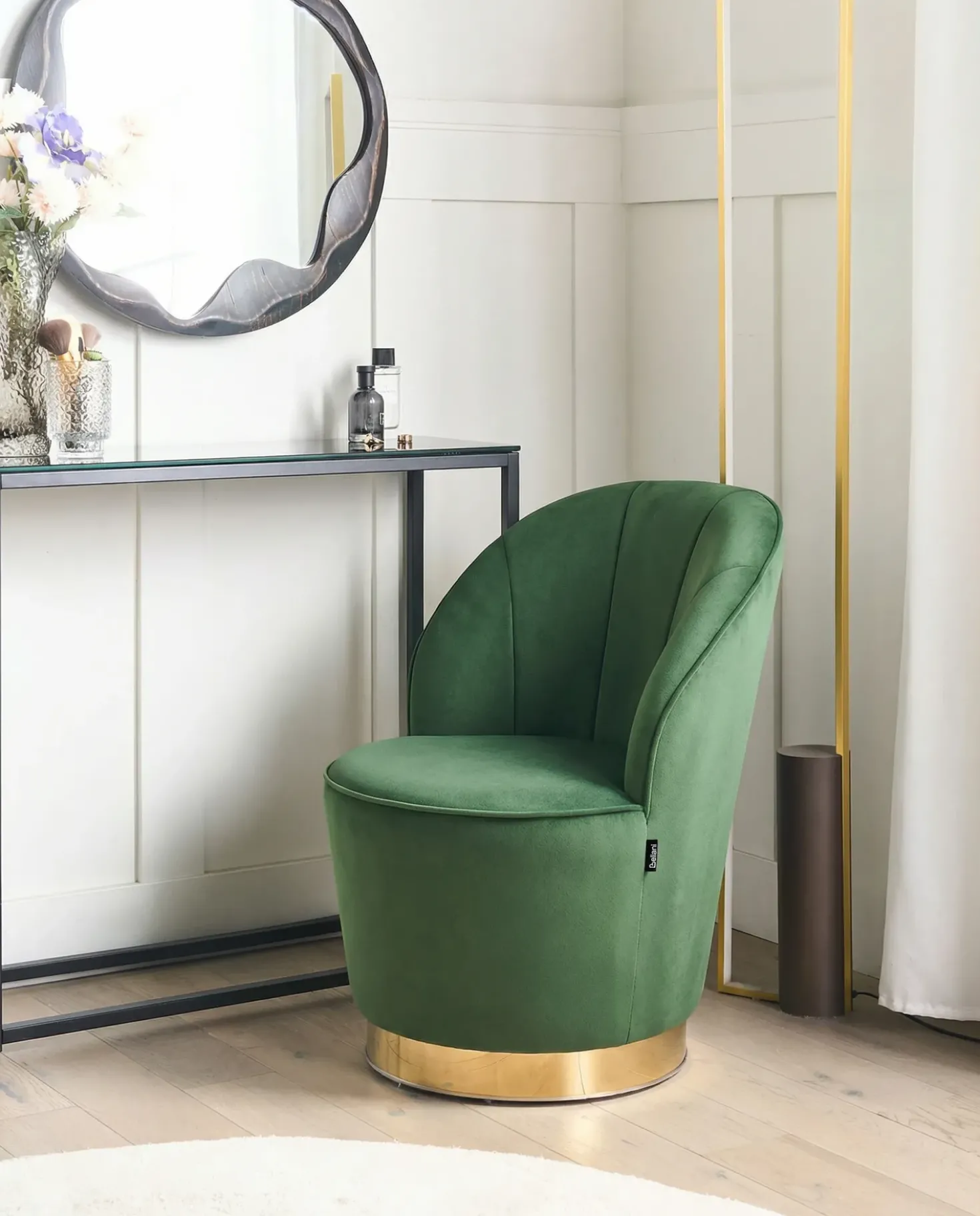 Poltrona ALBY Velluto Verde scuro